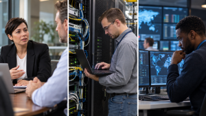 Comparison of in-house IT, reactive IT support, and Managed IT services for businesses.